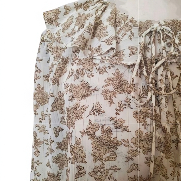 NEW Zara Sheer Floral Blouse - Picture 2 of 6